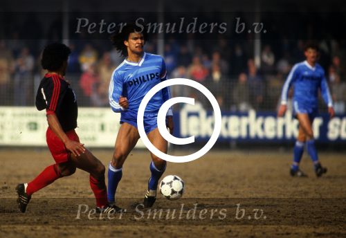 Rotterdam 9 Maart 1986, Excelsior-PSV, eindstand 0-1
Ruud Gullit
Foto Peter Smulders BV