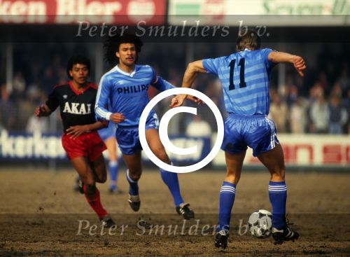 Rotterdam 9 Maart 1986, Excelsior-PSV, eindstand 0-1
Ruud Gullit
Foto Peter Smulders BV