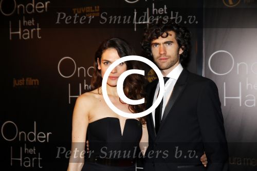 Amsterdam 12 januari 2015
Premiere onder het hart in het Anne theater.
Anna Drijver en partner Benja Bruijning