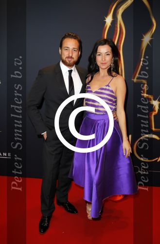Utrecht 7 januari 2015
Musical awards gala in het Beatrix theater.
Birgit Schuurman met man Arne Toonen
