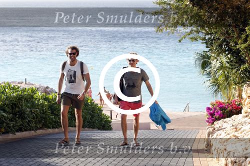 Curacao 2 januari 2015
Ewout Genemans met zijn broer Bauke bij beach club Karakter op Coral Estate.
