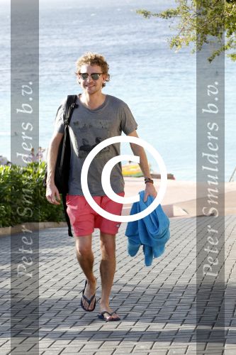 Curacao 2 januari 2015
Ewout Genemans met zijn broer Bauke bij beach club Karakter op Coral Estate.