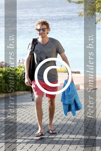 Curacao 2 januari 2015
Ewout Genemans met zijn broer Bauke bij beach club Karakter op Coral Estate.
