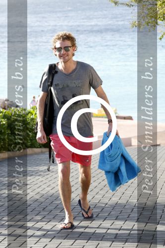 Curacao 2 januari 2015
Ewout Genemans met zijn broer Bauke bij beach club Karakter op Coral Estate.