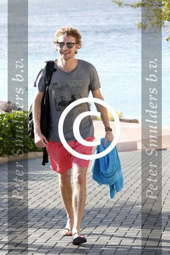 Curacao 2 januari 2015
Ewout Genemans met zijn broer Bauke bij beach club Karakter op Coral Estate.