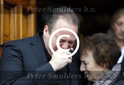 Fijnaart 10 januari 2015                                                                                                     Begrafenis van de vader van Frans en Dorus Bauer; Chris in de kerk in Fijnaart.De moeder van Frans en Mariska en de kinderen zijn natuurlijk aanwezig.
