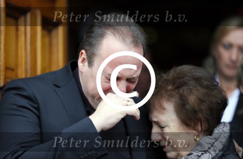 Fijnaart 10 januari 2015                                                                                                     Begrafenis van de vader van Frans en Dorus Bauer; Chris in de kerk in Fijnaart.De moeder van Frans en Mariska en de kinderen zijn natuurlijk aanwezig.