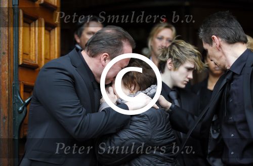 Fijnaart 10 januari 2015                                                                                                     Begrafenis van de vader van Frans en Dorus Bauer; Chris in de kerk in Fijnaart.De moeder van Frans en Mariska en de kinderen zijn natuurlijk aanwezig.
