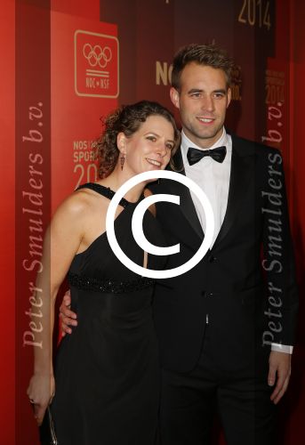 Amsterdam 16 december 2014
Sportman van het jaar verkiezing in de RAI.
Ireen Wuust met partner Bastiaan