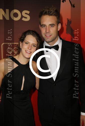 Amsterdam 16 december 2014
Sportman van het jaar verkiezing in de RAI.
Ireen Wuust met partner Bastiaan