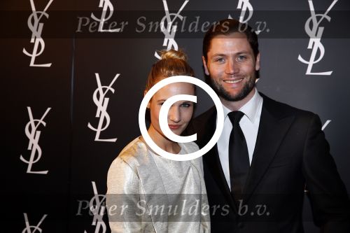 Amsterdam 24 maart 2014
Premiere Yves Saint Laurent in de vondelkerk. Kimberly Klaver met vriend Bas Schothorst