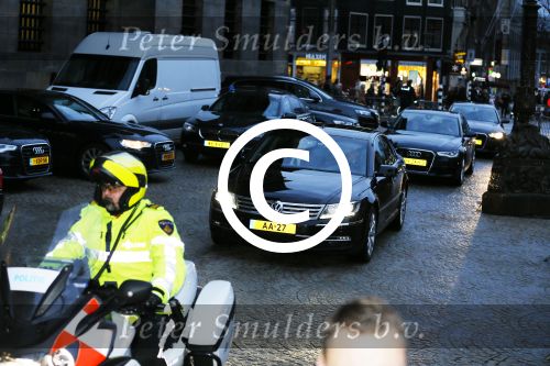 Amsterdam 13 januari 2015
Nieuwjaarsreceptie Koning Willem Alexander en Koningin Maxima in het paleis op de dam.
Pieter v Vollenhoven in zijn volkswagen Phaeton