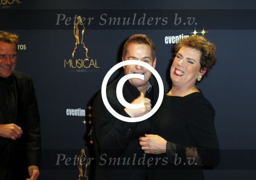 Utrecht 7 januari 2015
Musical awards gala in het Beatrix theater.
Raymonde de Kuyper met Tony Neef en man