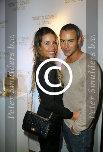 Amsterdam 12 januari 2015
Presentatie nieuwe geur van Roberto Cavalli bij restaurant Diverto.
Renee Vervoorn met Guy v d Reijden