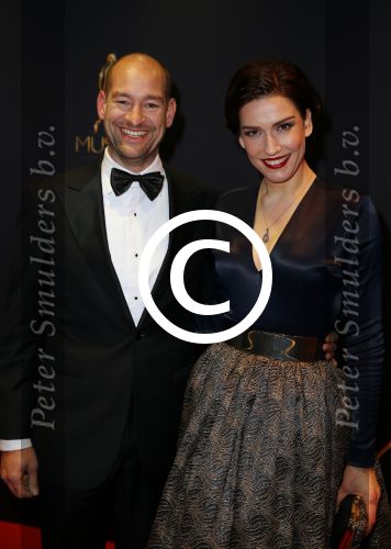 Utrecht 7 januari 2015
Musical awards gala in het Beatrix theater.
Renee v Wegberg met man