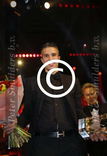 Amsterdam 16 december 2014
Sportman van het jaar verkiezing in de RAI.
Robin v Persie met zijn vrouw, moeder en opa