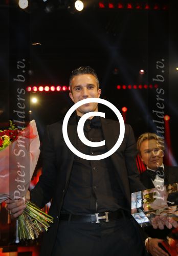 Amsterdam 16 december 2014
Sportman van het jaar verkiezing in de RAI.
Robin v Persie met zijn vrouw, moeder en opa