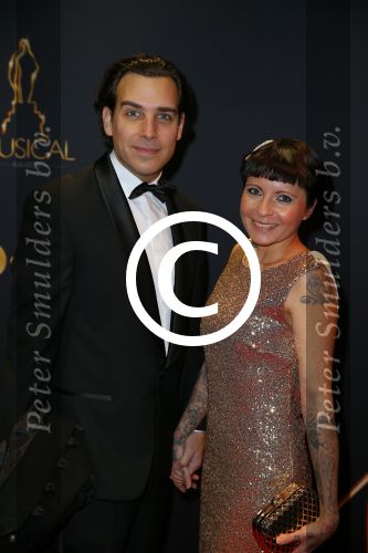 Utrecht 7 januari 2015
Musical awards gala in het Beatrix theater.
Sanne Kraaijkamp met een vriend