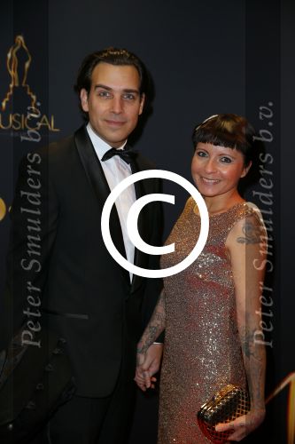 Utrecht 7 januari 2015
Musical awards gala in het Beatrix theater.
Sanne Kraaijkamp met een vriend