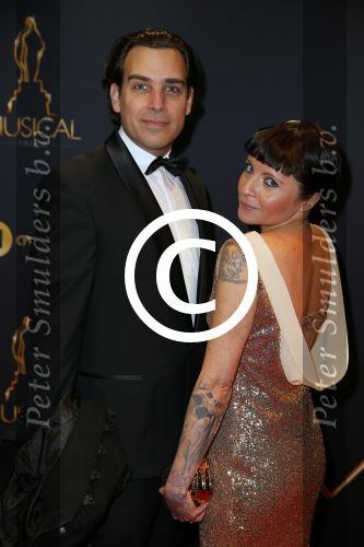 Utrecht 7 januari 2015
Musical awards gala in het Beatrix theater.
Sanne Kraaijkamp met een vriend