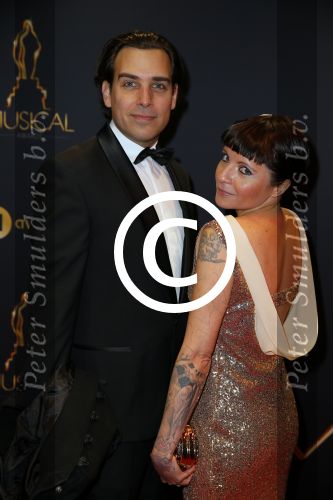 Utrecht 7 januari 2015
Musical awards gala in het Beatrix theater.
Sanne Kraaijkamp met een vriend
