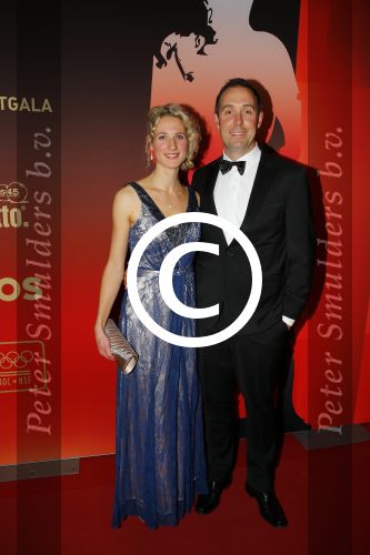 Amsterdam 15 december 2015
Sportgala/ sportverkiezing sportman en sportvrouw van het jaar in de Rai. Bart Bennema met partner