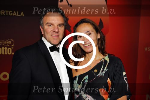 Amsterdam 15 december 2015
Sportgala/ sportverkiezing sportman en sportvrouw van het jaar in de Rai. Bibian Mendel met partner