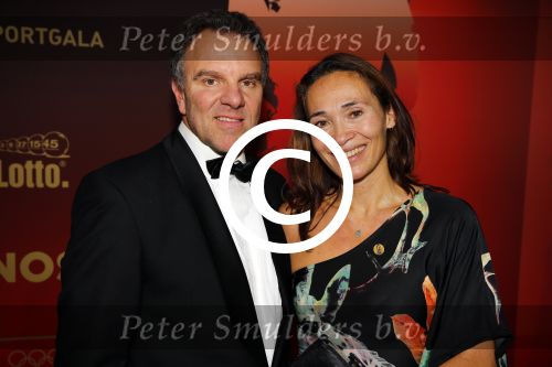 Amsterdam 15 december 2015
Sportgala/ sportverkiezing sportman en sportvrouw van het jaar in de Rai. Bibian Mendel met partner
