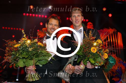 Amsterdam 15 december 2015
Sportgala/ sportverkiezing sportman en sportvrouw van het jaar in de Rai. Reinder Nummerdor met collega Christiaan Varenhorst