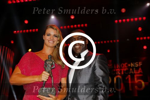 Amsterdam 15 december 2015
Sportgala/ sportverkiezing sportman en sportvrouw van het jaar in de Rai.
Dafne Schippers en Clarence Seedorf