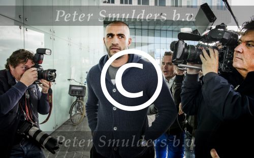 AMSTERDAM - Badr Hari arriveert bij het Paleis van Justitie. Kickbokser Hari wordt verdacht van een reeks mishandelingen in het uitgaansleven, waaronder de mishandeling van Koen Everink tijdens dancefestijn Sensation in de Amsterdam ArenA. ANP REMKO DE WAAL