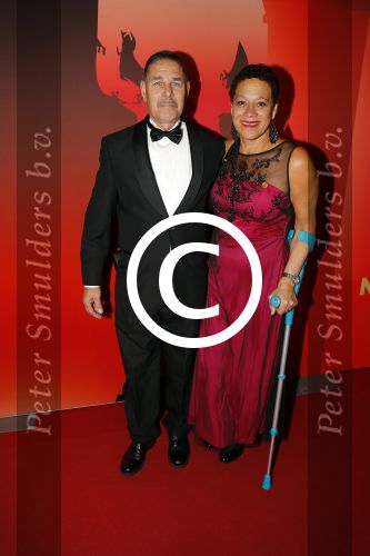 Amsterdam 15 december 2015
Sportgala/ sportverkiezing sportman en sportvrouw van het jaar in de Rai. Enith Brigitha met man