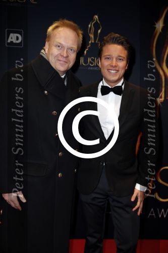 Utrecht 6 januari 2016
Uitreiking musical awards in het beatrixtheater.
Frits Huffnagel met een kennis