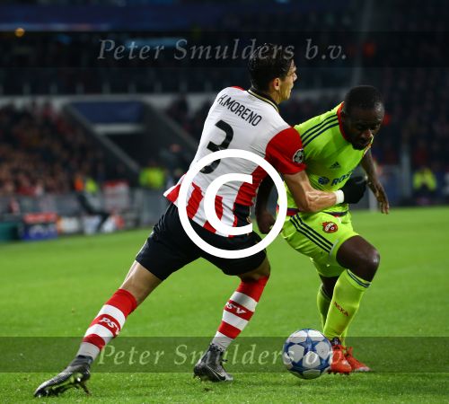 Eindhoven, 8 December 2015
laatste poulewedstrijd PSV-CSKA Moskou, eidnsatnd 2-1
PSV door naar de 1/8 finale
Hector Moreno