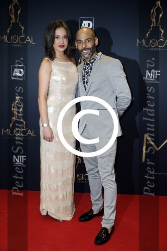 Utrecht 6 januari 2016
Uitreiking musical awards in het beatrixtheater. Holly Brood met ivo Chundro