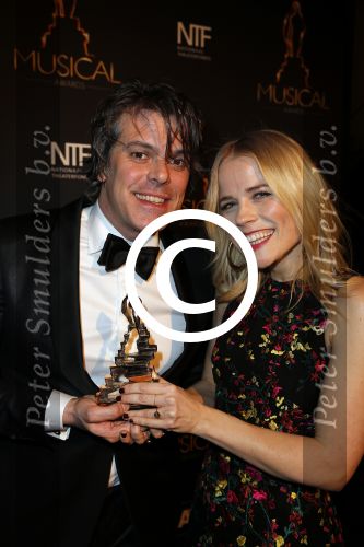 Utrecht 6 januari 2016
Uitreiking musical awards in het beatrixtheater. Ilse de Lange met Compagnon en Albert Verlinde