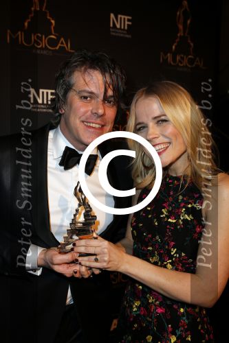 Utrecht 6 januari 2016
Uitreiking musical awards in het beatrixtheater. Ilse de Lange met Compagnon en Albert Verlinde
