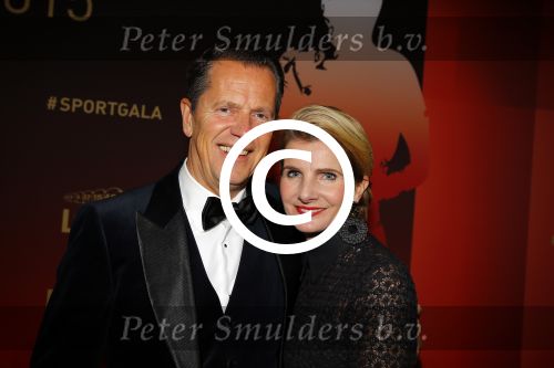 Amsterdam 15 december 2015
Sportgala/ sportverkiezing sportman en sportvrouw van het jaar in de Rai. 
Nederlands sportpresentatrice bij NOS Studio Sport. Ranomi Kromowidjojo met vriend Ferry WeertmanJan Willem Bruggenwirth en zijn vrouw Francis