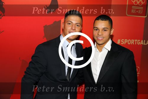 Amsterdam 15 december 2015
Sportgala/ sportverkiezing sportman en sportvrouw van het jaar in de Rai. Jeffrey Wammes met vriend