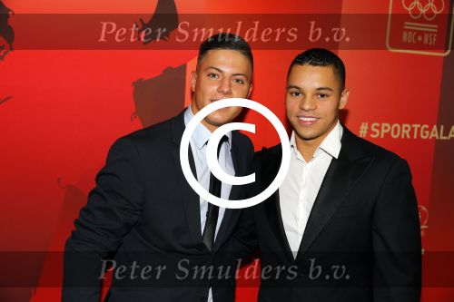Amsterdam 15 december 2015
Sportgala/ sportverkiezing sportman en sportvrouw van het jaar in de Rai. Jeffrey Wammes met vriend