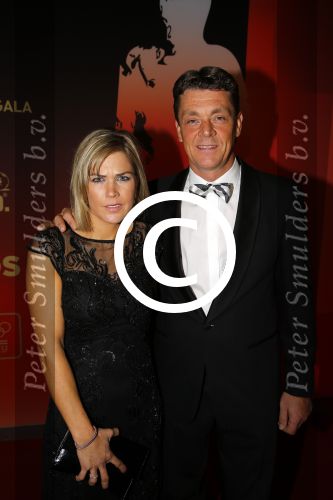 Amsterdam 15 december 2015
Sportgala/ sportverkiezing sportman en sportvrouw van het jaar in de Rai. 
Jeroen Dubbeldam met vrouw