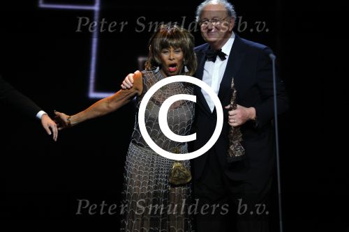 Utrecht 6 januari 2016
Uitreiking musical awards in het beatrixtheater.
Joop v d Ende met Tina Turner