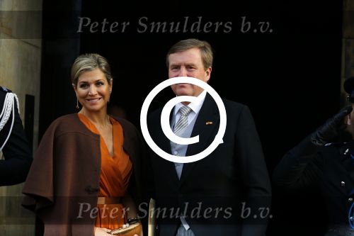 Amsterdam 13 januari 2016 
Prinses Beatrix en Koning Willem Alexander Koningin Maxima bij nieuwjaarsreceptie op het paleis op de dam.