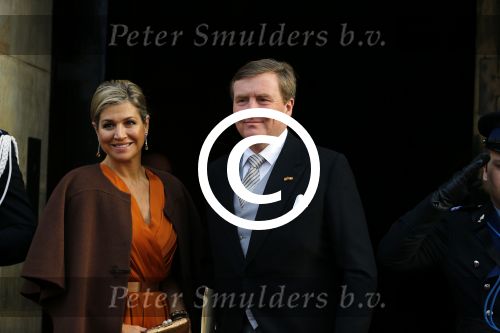 Amsterdam 13 januari 2016 
Prinses Beatrix en Koning Willem Alexander Koningin Maxima bij nieuwjaarsreceptie op het paleis op de dam.
