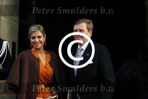 Amsterdam 13 januari 2016 
Prinses Beatrix en Koning Willem Alexander Koningin Maxima bij nieuwjaarsreceptie op het paleis op de dam.