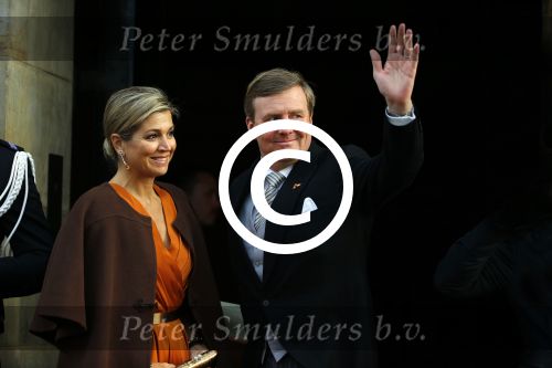 Amsterdam 13 januari 2016 
Prinses Beatrix en Koning Willem Alexander Koningin Maxima bij nieuwjaarsreceptie op het paleis op de dam.