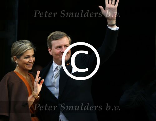 Amsterdam 13 januari 2016 
Prinses Beatrix en Koning Willem Alexander Koningin Maxima bij nieuwjaarsreceptie op het paleis op de dam.