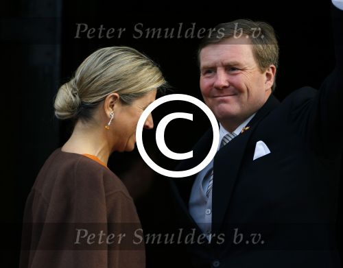 Amsterdam 13 januari 2016 
Prinses Beatrix en Koning Willem Alexander Koningin Maxima bij nieuwjaarsreceptie op het paleis op de dam.