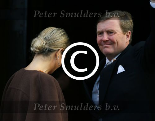 Amsterdam 13 januari 2016 
Prinses Beatrix en Koning Willem Alexander Koningin Maxima bij nieuwjaarsreceptie op het paleis op de dam.