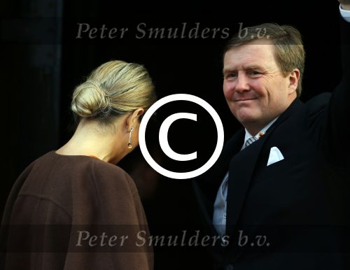 Amsterdam 13 januari 2016 
Prinses Beatrix en Koning Willem Alexander Koningin Maxima bij nieuwjaarsreceptie op het paleis op de dam.